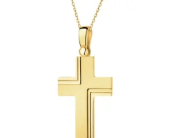 Złota zawieszka - krzyż