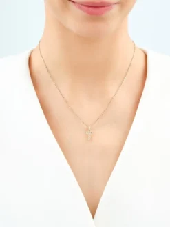 Złota zawieszka - krzyż