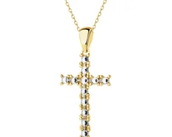 Złota zawieszka - krzyż