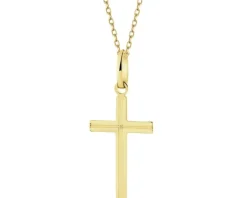 Złota zawieszka - krzyż