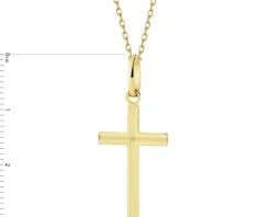 Złota zawieszka - krzyż