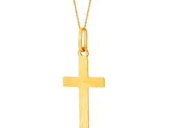 Złota zawieszka - krzyż