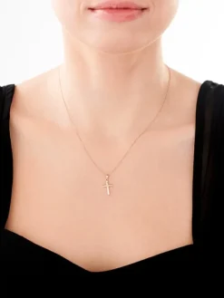 Złota zawieszka - krzyż