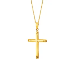 Złota zawieszka - krzyż