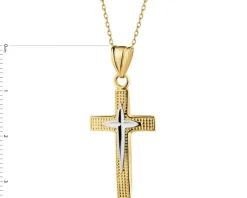 Złota zawieszka - krzyż