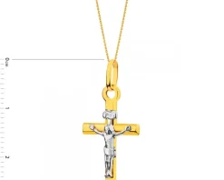 Złota zawieszka  - Krzyż