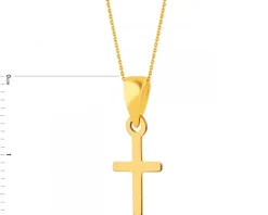 Złota zawieszka - krzyż