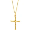 Złota zawieszka - krzyż