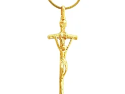 Złota zawieszka - krzyż