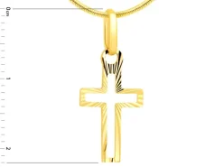 Złota zawieszka - krzyż