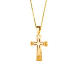 Złota zawieszka - krzyż