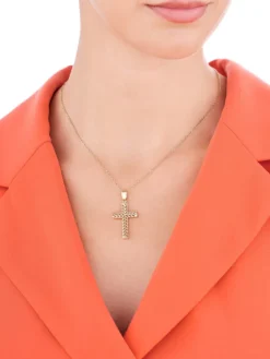 Złota zawieszka - krzyż