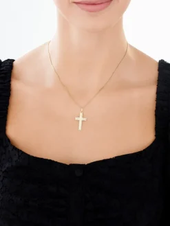 Złota zawieszka - krzyż