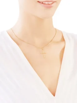 Złota zawieszka - krzyż