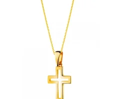 Złota zawieszka - krzyż