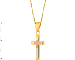 Złota zawieszka - krzyż