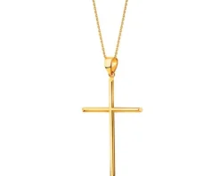 Złota zawieszka - krzyż