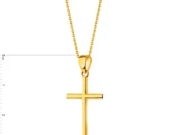 Złota zawieszka - krzyż