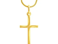 Złota zawieszka - krzyż