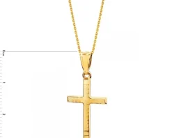 Złota zawieszka - krzyż
