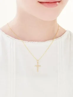 Złota zawieszka - krzyż