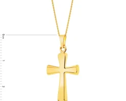 Złota zawieszka - krzyż