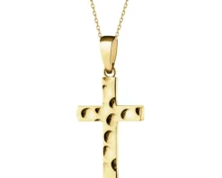 Złota zawieszka - krzyż