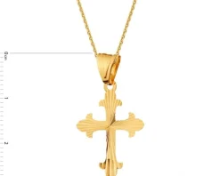 Złota zawieszka - krzyż