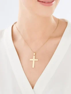 Złota zawieszka - krzyż