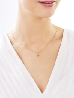 Złota zawieszka - krzyż