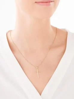 Złota zawieszka - krzyż