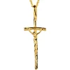 Złota zawieszka - krzyż