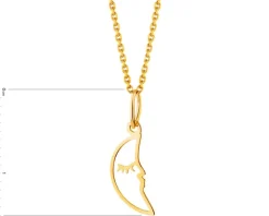 Złota zawieszka - Księżyc