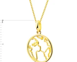 Złota zawieszka - kula ziemska