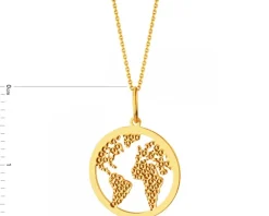 Złota zawieszka - kula ziemska