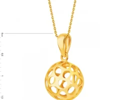 Złota zawieszka - kulka