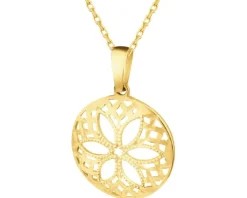 Złota zawieszka - kwiat