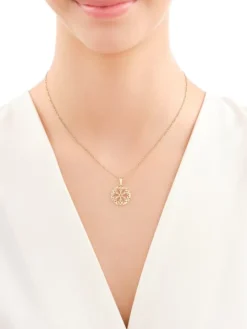 Złota zawieszka - kwiat