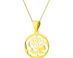 Złota zawieszka - kwiat