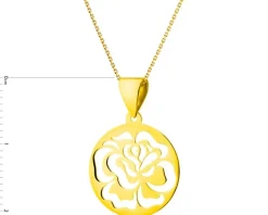 Złota zawieszka - kwiat