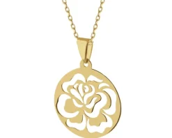 Złota zawieszka - kwiat