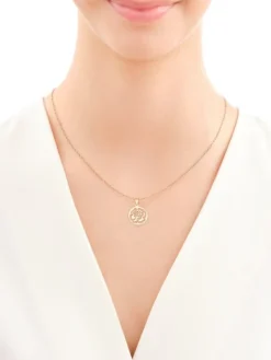 Złota zawieszka - kwiat