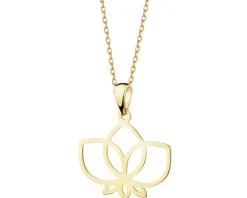 Złota zawieszka - kwiat lotosu