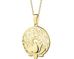 Złota zawieszka - kwiat lotosu