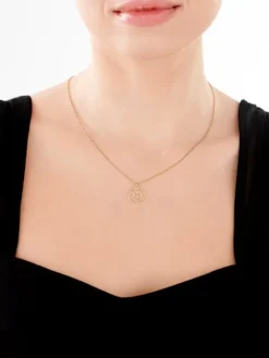 Złota zawieszka - kwiaty lotosu