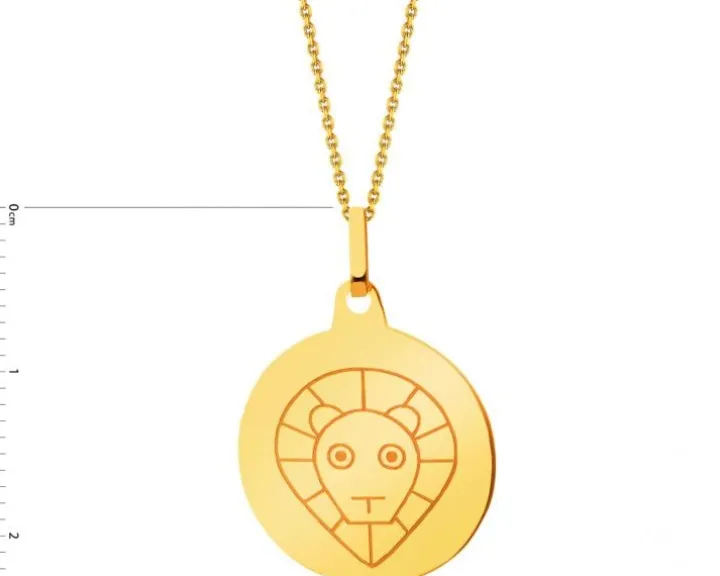 Złota zawieszka - Lew