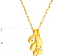 Złota zawieszka - liść