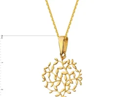 Złota zawieszka - liście