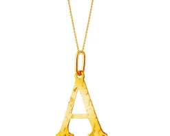 Złota zawieszka - litera A
