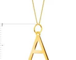 Złota zawieszka - litera A